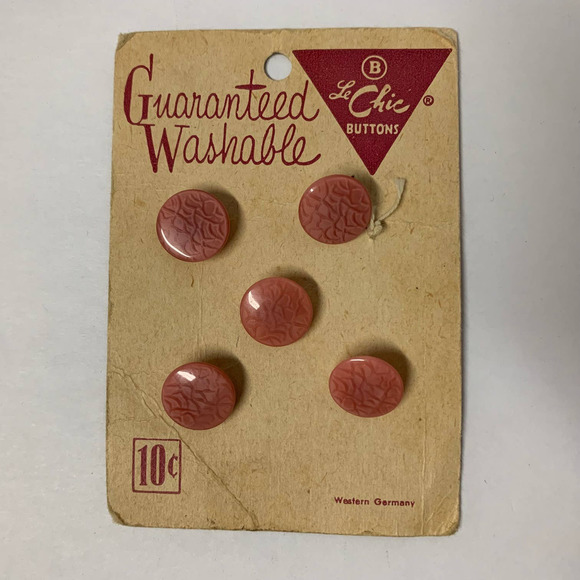 Vintage USA Zone Germany and West Germany Glass Buttons Lot of 2 Cards NOS - Picture 2 of 5